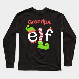 Grandpa Elf Matching Family Christmas Tee Long Sleeve T-Shirt